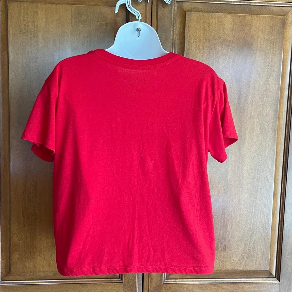 Coca-Cola Vibrant Red Crop Tee with White Logo - Picture 2 of 5